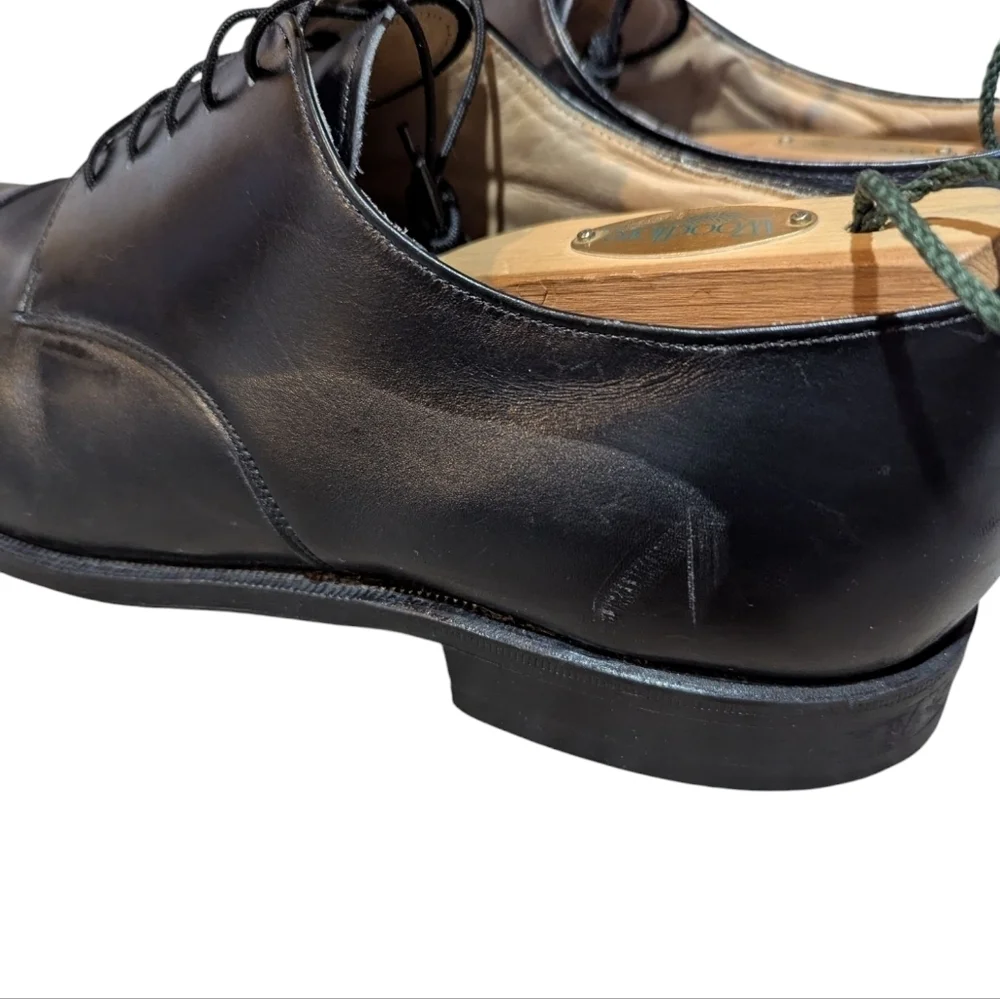 Johnston & Murphy Shoes Optima Black Leather Cap Toe Dress Size 12